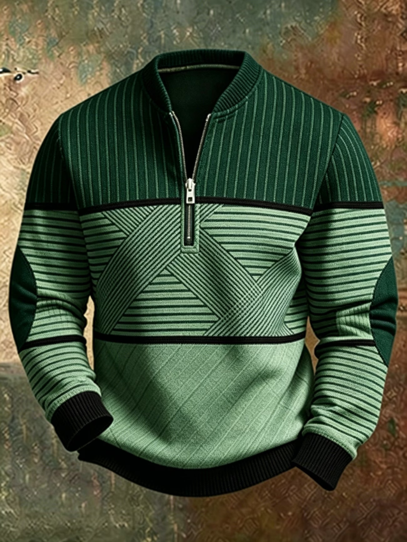 Viktor | Elegante Jersey de Hombre con Media Cremallera