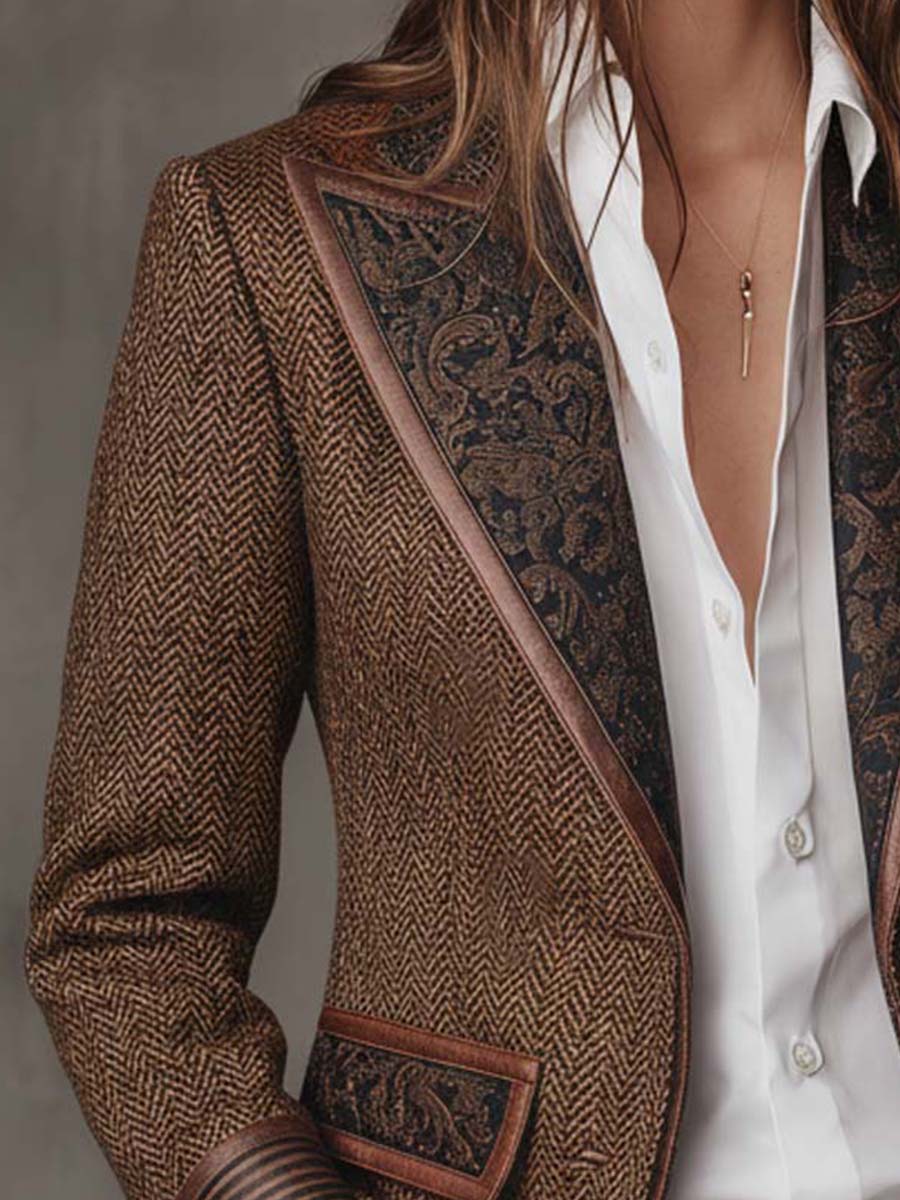Consuelo - Blazer con paneles de espiga