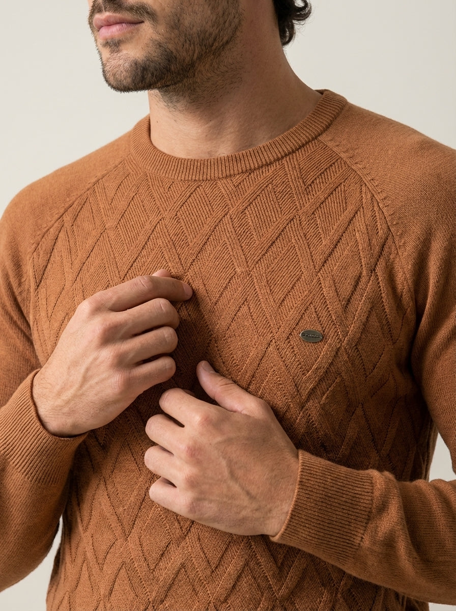 Nico - Suéter elegante con diseño de rombos