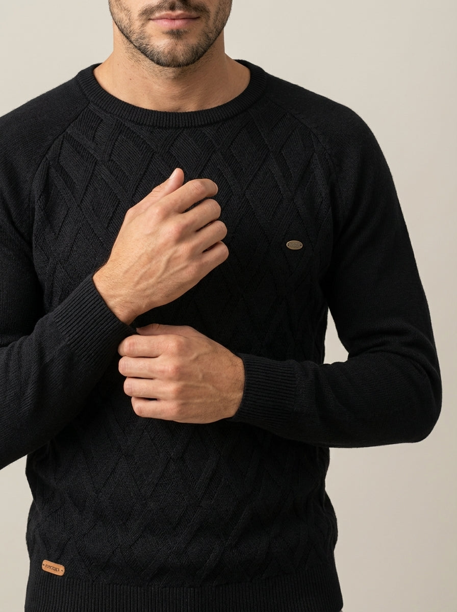Nico - Suéter elegante con diseño de rombos