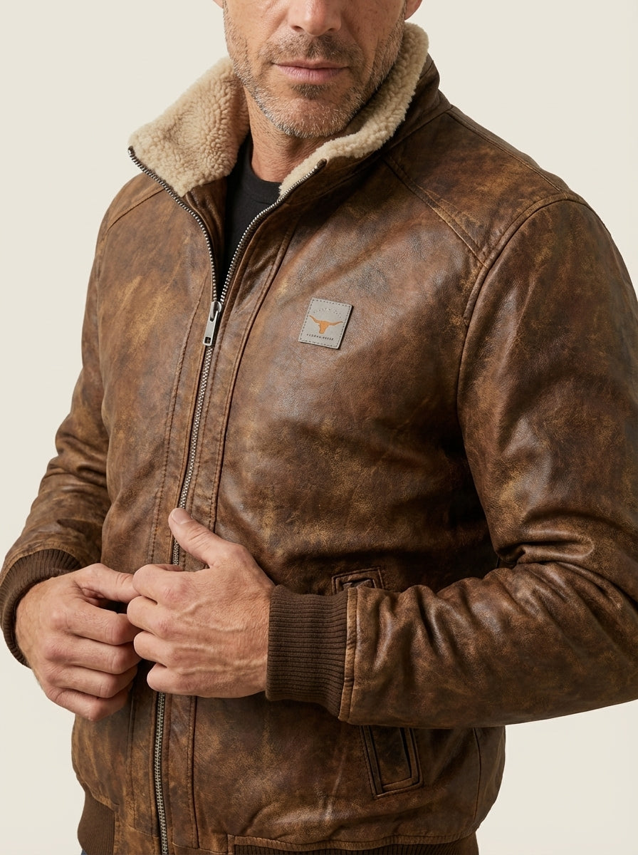 Riccardo - Chaqueta de invierno con efecto piel