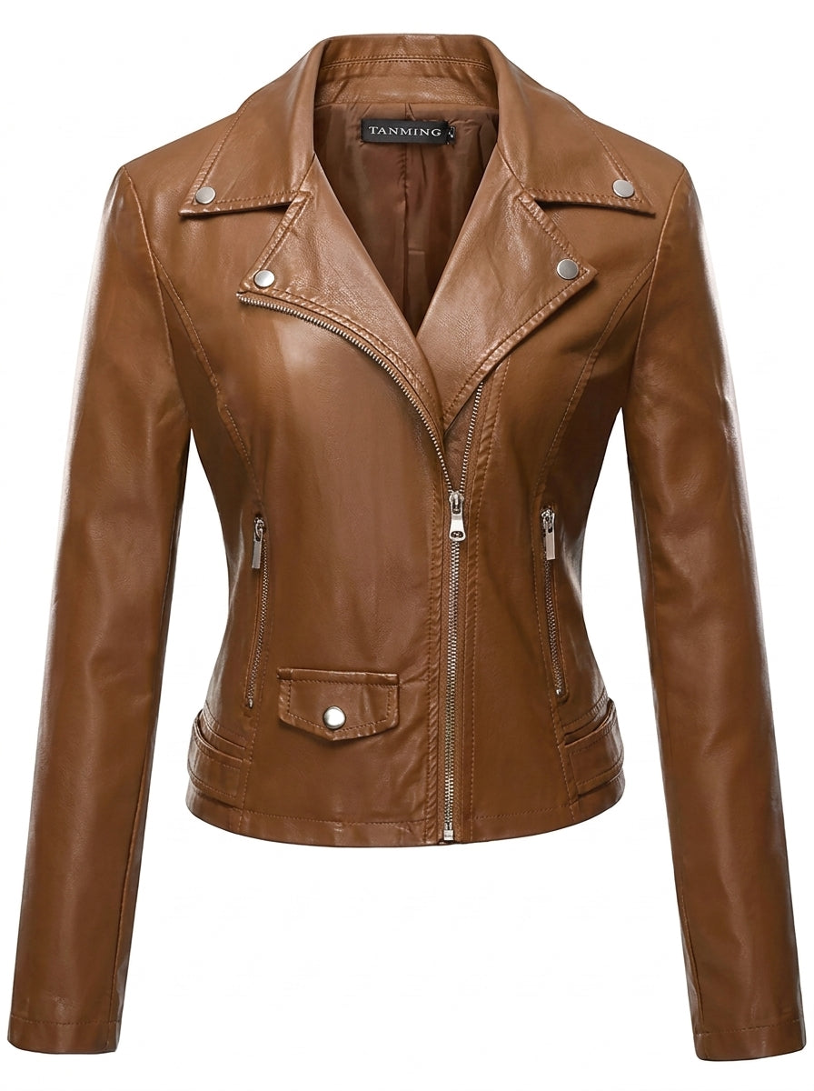 María - Chaqueta de piel resistente y elegante