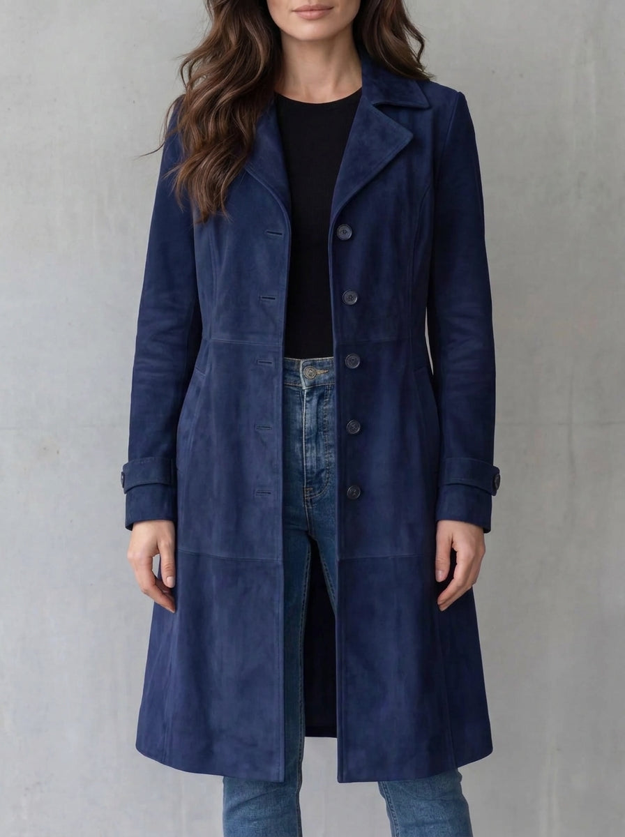 Teresa - Abrigo de ante estilo vintage