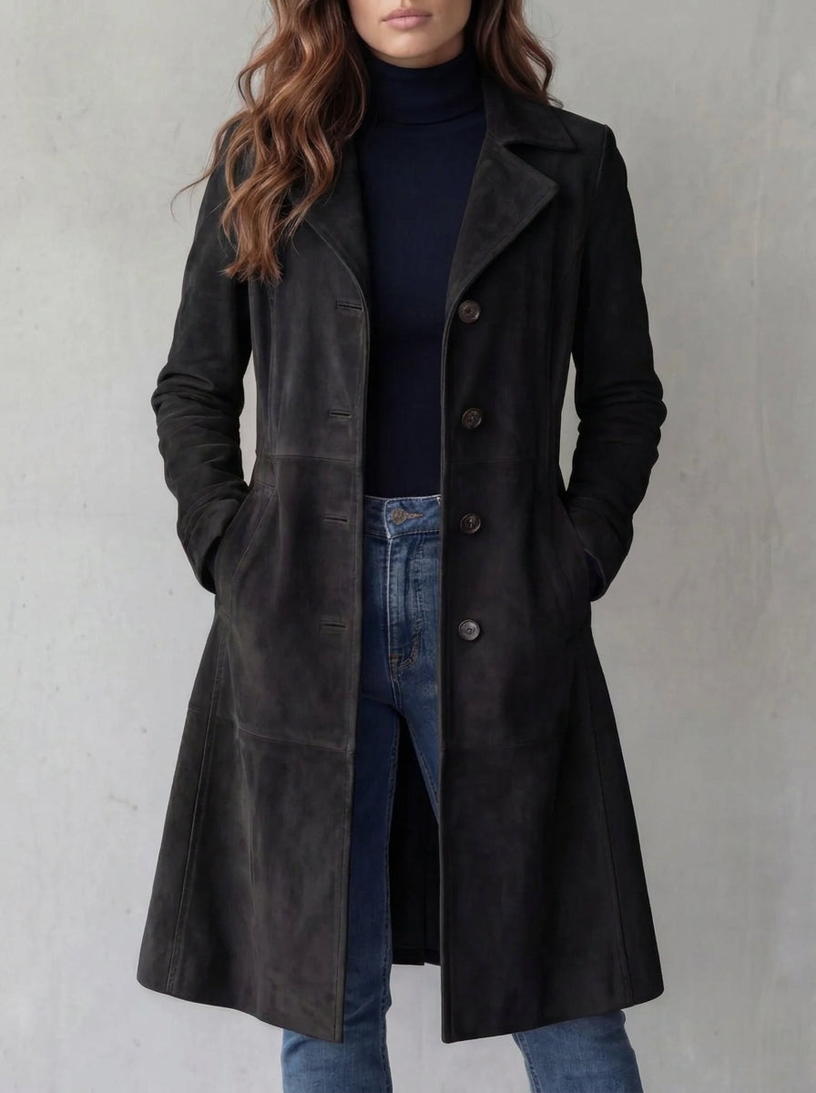 Teresa - Abrigo de ante estilo vintage
