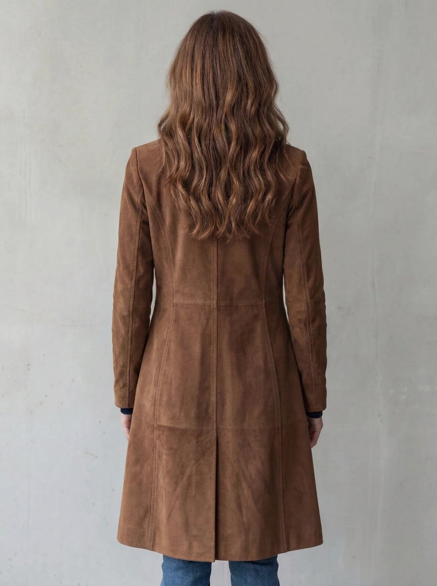 Teresa - Abrigo de ante estilo vintage