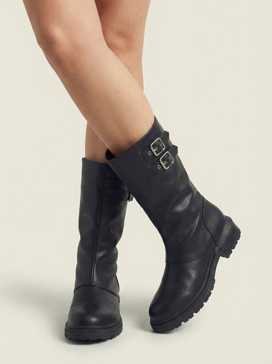 Olaya - Botas con cremallera cubierta