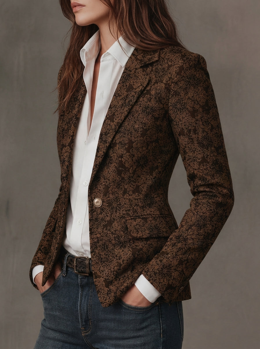 Antonia - Americana de Jacquard con estampado de cachemira