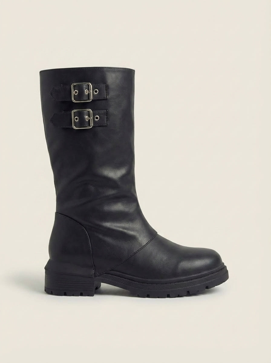 Olaya - Botas con cremallera cubierta