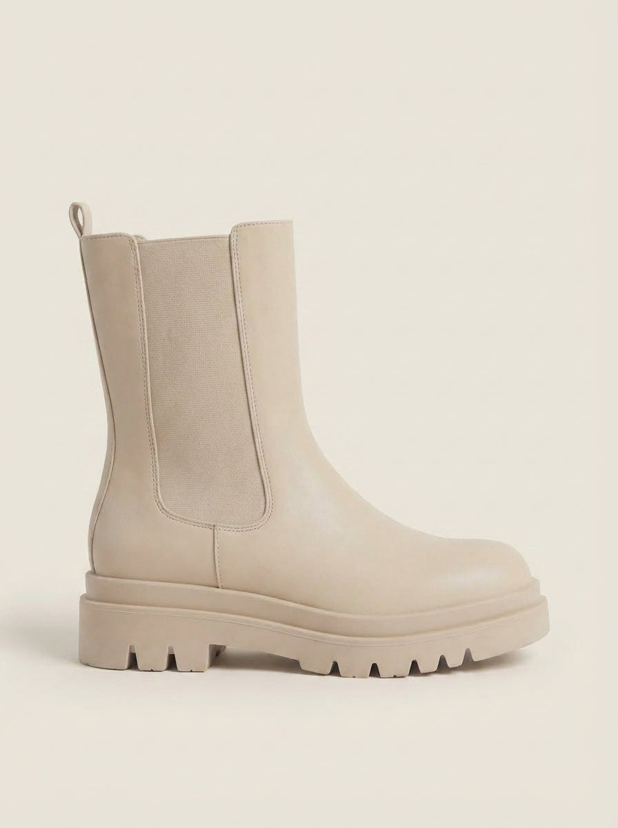 Botines Chelsea beige