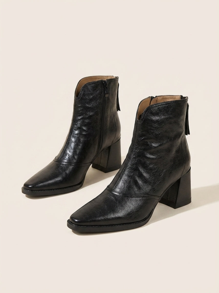 Claudia - Botines de lujo con tacón medio