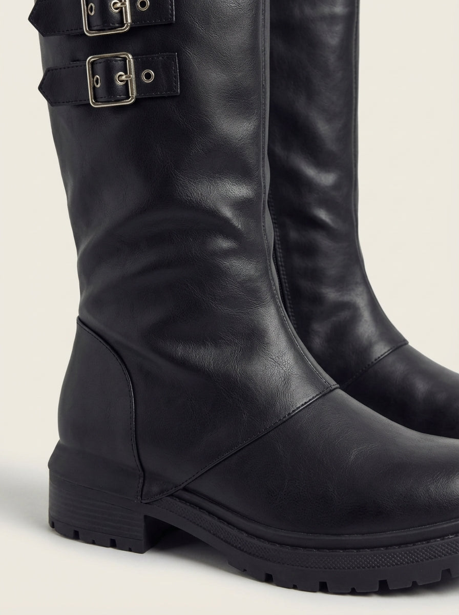 Olaya - Botas con cremallera cubierta