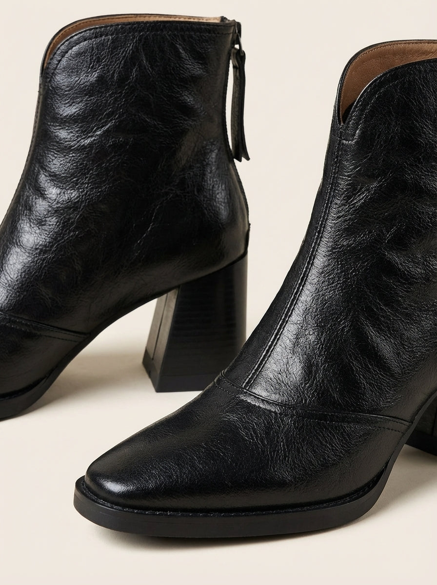 Claudia - Botines de lujo con tacón medio