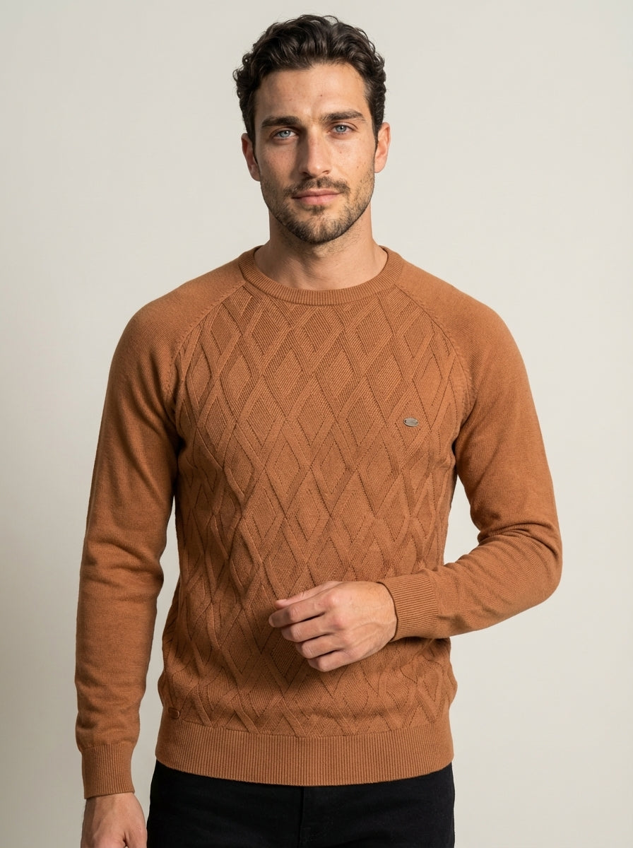 Nico - Suéter elegante con diseño de rombos