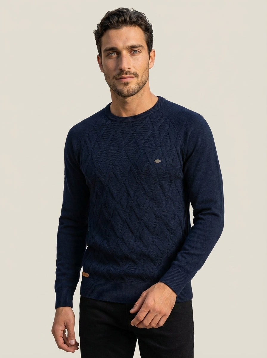 Nico - Suéter elegante con diseño de rombos