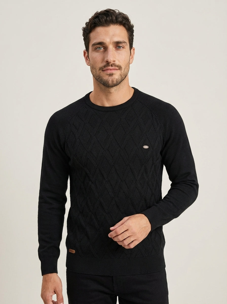 Nico - Suéter elegante con diseño de rombos