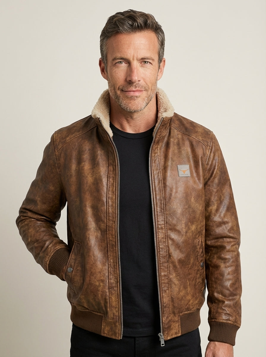 Riccardo - Chaqueta de invierno con efecto piel