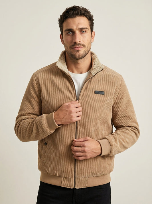 Renzo - Chaqueta de pana con forro de felpa