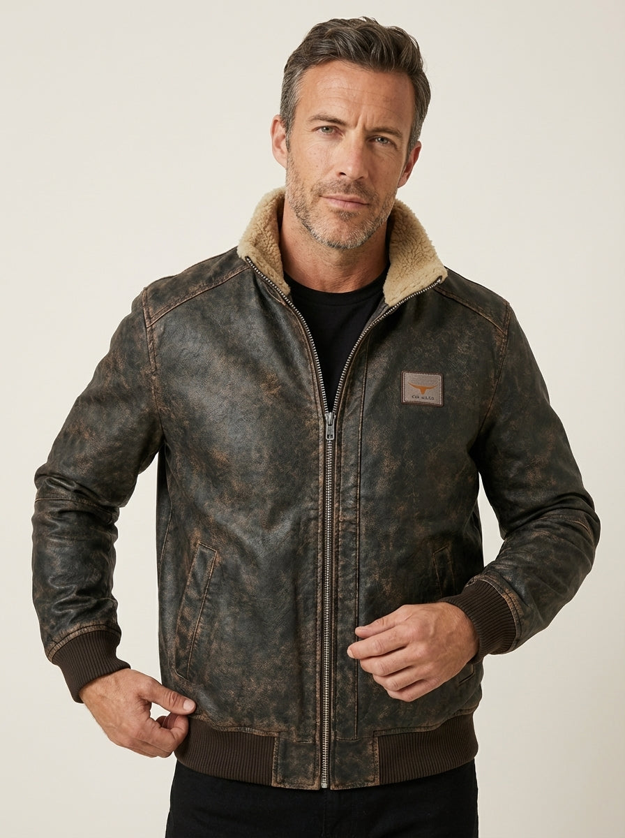 Riccardo - Chaqueta de invierno con efecto piel