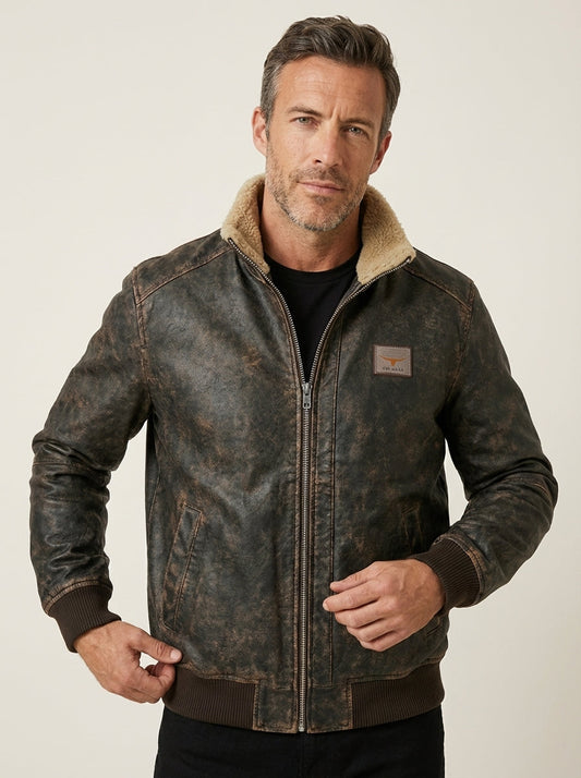 Riccardo - Chaqueta de invierno con efecto piel