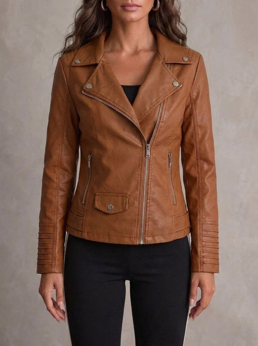 María - Chaqueta de piel resistente y elegante
